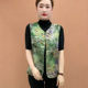 New Chinese style round neck buckle vest for middle-aged and elderly women mothers
