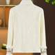 Chinese style base shirt for women with retro slanted placket embroidery light Chinese style shirt for autumn and winter plus velvet thickened warm top
