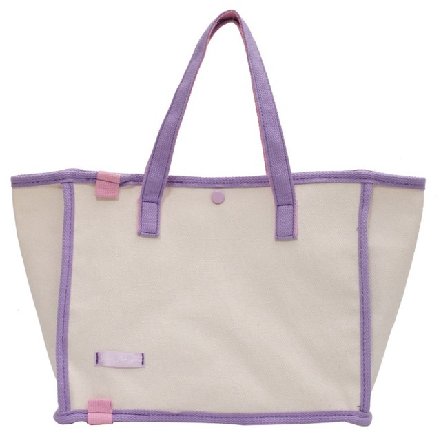 Large-capacity canvas women's bag 2025 new mommy mother and baby bag contrasting color portable tote bag class commuting shoulder bag