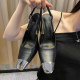 Large -size ultra -high heels Female chopped men's thin heels 41-43 spring and summer black fashion sexy fat feet sandals plus fat and widening