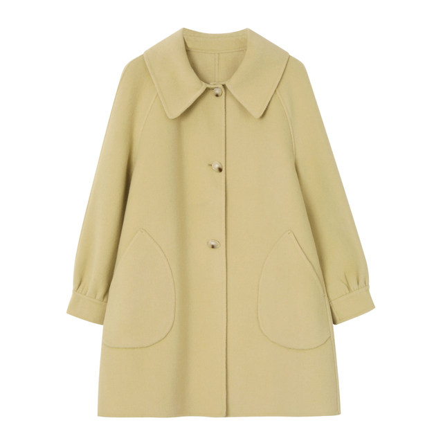 
Double-sided cashmere coat for women 2024 autumn and winter Korean mid-length high-end loose small Australian wool jacket
