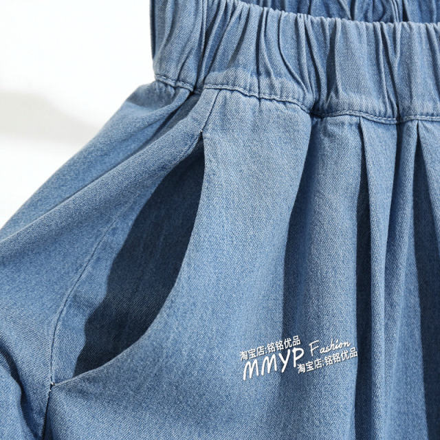 2025 new pocket large sway high waist A-line denim skirt skirt women's winter small skirt umbrella skirt long skirt
