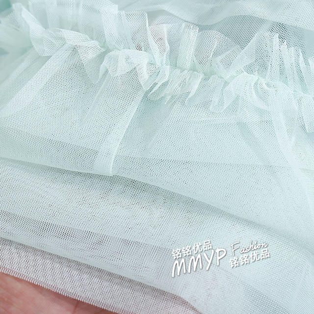 Super fairy sweet mesh trouser skirt women's spring and summer 2025 new high-waisted gauze skirt cake umbrella skirt long skirt