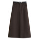 Autumn and winter thickened woolen pocket skirt for women 2025 new high-waisted slim retro skirt long skirt winter skirt