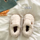 Highly recommended! Thick furry warm cotton shoes for women's home indoor winter thick-soled bags and woolen cotton slippers