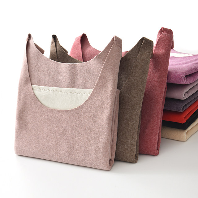 DeRong thermal vest for women, thickened velvet, autumn and winter inner wear, seamless bottoming, cotton vest suspender top