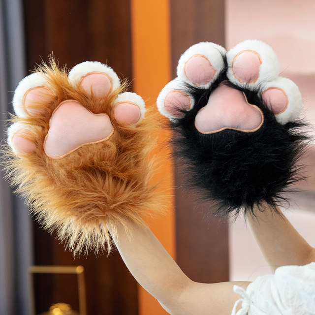 Internet celebrity plush cat claw gloves cute 2D outfit cosply simulated cat claw gloves girls gift