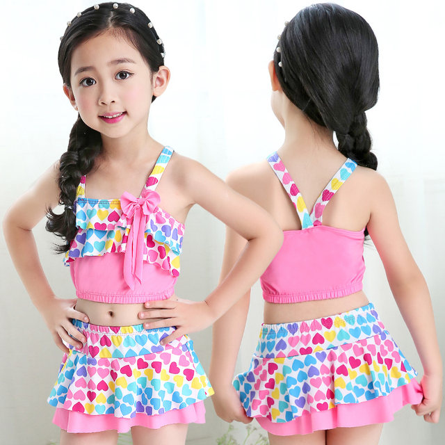 Girls Swimwear 2025 New Split Skirt Baby Princess Summer Middle and Large Children's Bikini Children's Swimwear