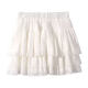 French ballet puff cake skirt female summer big size fat MM ruffle short skirt high waist A -line lace half body skirt