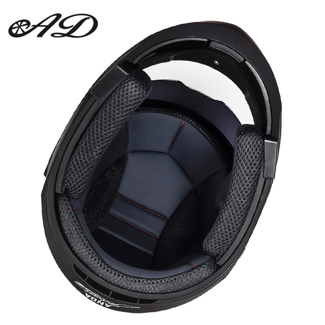 AD electric motorcycle helmet for men and women 3C certified safety helmet for all seasons, full-face helmet, winter warm face-opening helmet