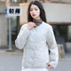 Kayijia Autumn and Winter Thin Down Cotton Clothes for Women Short Round Neck Versatile Base Warm Long Sleeve V Neck Inner Cotton Jacket