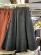 2023 autumn new retro versatile wick velvet draped skirt button decoration casual a-line umbrella skirt
