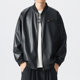 Weichen trendy brand plus size men's spring and autumn jacket for fat men with fattening and enlarged baseball collar for fat men loose and light jacket
