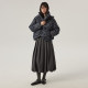 Omont Egg Tart Home 50% Hairy High-waisted Woolen Flower Bun Skirt Winter Woolen Mid-length Skirt