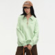 Omont egg tart home retro half zipper polo collar sweatshirt 2025 autumn silhouette loose casual pullover top