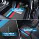 TPE car floor mats, single main driver's floor mat, fully surrounded by wire rings, upper layer, separate passenger and rear floor mats