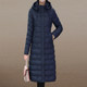 Middle-aged and elderly women's down-padded coats, mid-length, over-the-knee thickened cotton coats, women's winter large size cotton-padded jackets, winter coats