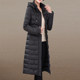 Middle-aged and elderly women's down-padded coats, mid-length, over-the-knee thickened cotton coats, women's winter large size cotton-padded jackets, winter coats