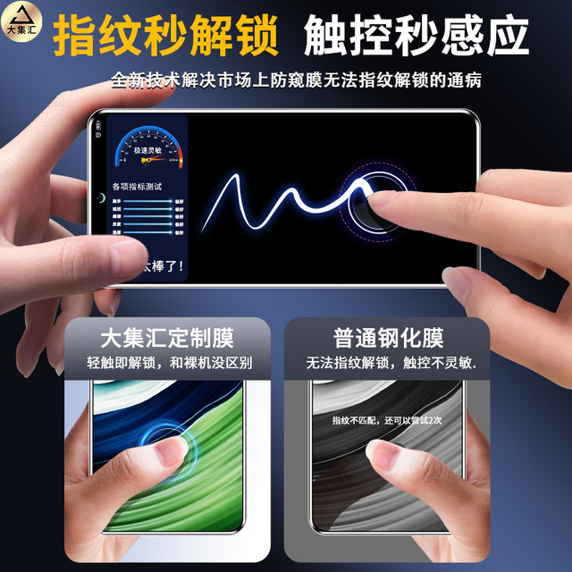 
New full-screen meta-free fingerprint unlocking m60 high-definition anti-peeping MT dust-free silence mte protective film