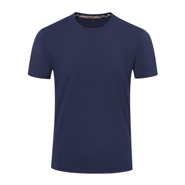
Pure cotton short-sleeved T-shirt custom class uniform printing logo loose round neck large size advertising shirt DIY group party work clothes
