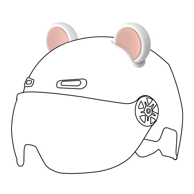 Electric car helmet cute cat ears bear ears decorative personality accessories angel tentacles cartoon stickers