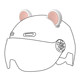 Electric car helmet cute cat ears bear ears decorative personality accessories angel tentacles cartoon stickers