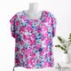 Cotton silk loose summer large-size short-sleeved top casual slim shirt artificial cotton age-reducing T-shirt for middle-aged and elderly mothers