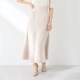 e@rth+elegant curves! Fashionable Baipeng Pearl side pocket Midi fishtail mid-length skirt