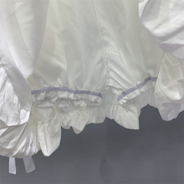 Bow pocket work skirt for women 2025 spring and summer new high-waist loose casual A-line puffy skirt