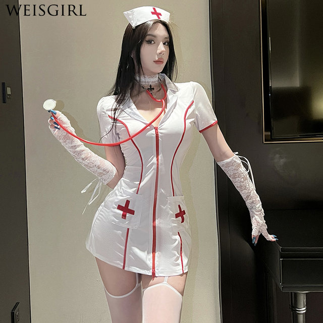 Heisekai Japanese angel doctor in white sexy pure desire cosplay uniform suit Halloween nurse costume for women