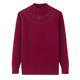 Middle -aged women's clothing thickened plus velvet half -high -necked sweater middle -aged and elderly mothers dressing large size knit sweater grandma top
