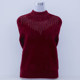 Middle-aged and elderly half-high neck imitation mink hair mother's sweater middle-aged and elderly women's solid color large size thickened velvet knitted sweater