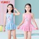 Children's swimsuits girls one-piece swimsuit 2025 new split girls mid-sized children training swimsuits