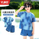 Children's swimsuits boys 2025 new split swimsuits boys medium and big children and teenagers sun protection training set