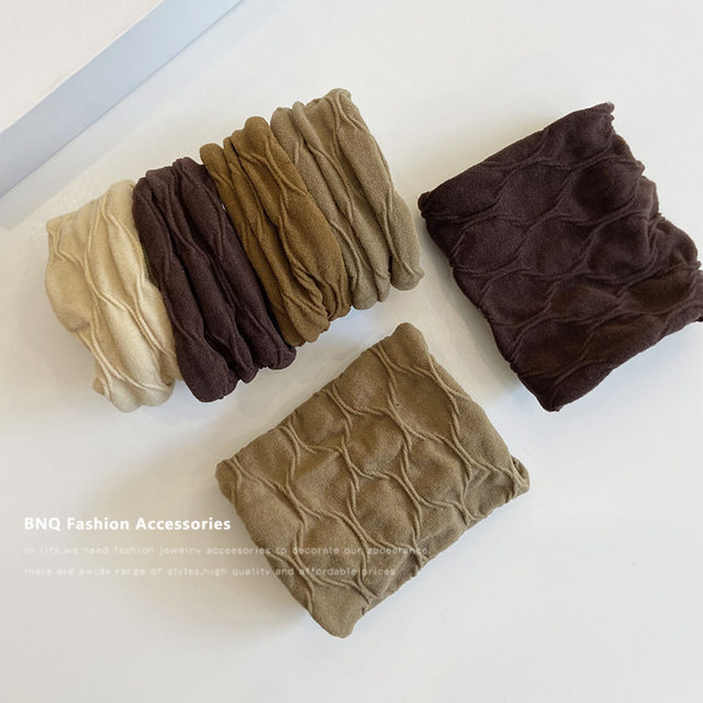 Wide edge, seamless hair ring, simple high elastic headband, scalp band, no damage, high elastic headband, Maillard color system