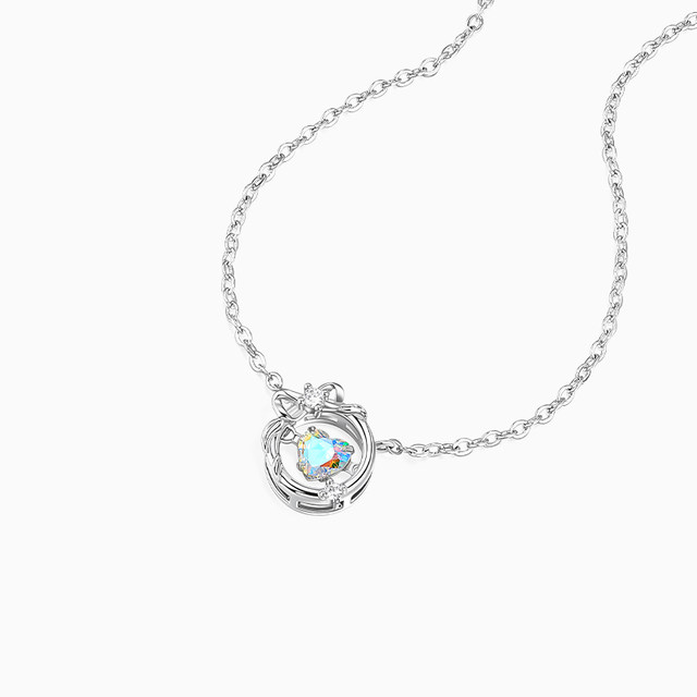 Catiro Magic Apple Necklace for Women S925 Silver Light Luxury Niche Design Clavicle Chain Birthday Gift for Girlfriend