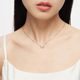 Catiro Sweetheart Bow Necklace for Women 925 Silver Light Luxury Niche Design Clavicle Chain Birthday Gift for Girlfriend