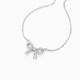 Catiro Sweetheart Bow Necklace for Women 925 Silver Light Luxury Niche Design Clavicle Chain Birthday Gift for Girlfriend