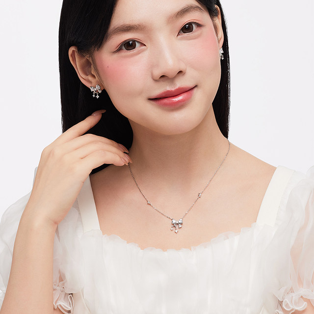 Cardiro Heart-Sweet Dream Necklace for Women S925 Sterling Silver Light Luxury Niche Design Sense Collarbone Birthday Gift for Girlfriend