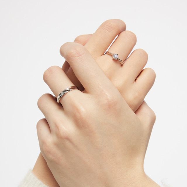 Catiro Love Eternal Ring Couple Ring 925 Silver Birthday Gift for Girlfriend and Boyfriend