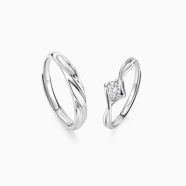 Catiro Love Eternal Ring Couple Ring 925 Silver Birthday Gift for Girlfriend and Boyfriend