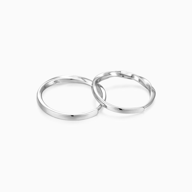 Cardillo Love Heart Swirl Couple Ring S925 Silver Ring Pair of Rings Niche Birthday Gift