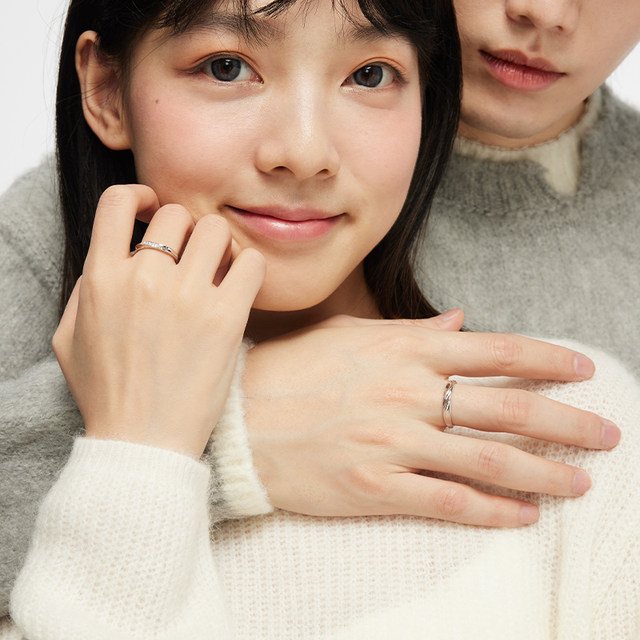Cartilo crosses love river with ring couple ring 999 silver Circle birthday gift for girlfriend