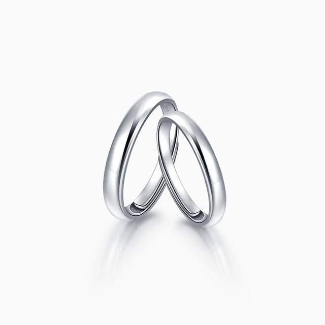 Cartilo's beloved lifelong couple ring simple ring sterling silver pair niche design full silver