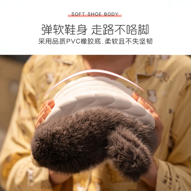 Penguin cotton slippers for women in autumn and winter indoor home thick-soled bags with plush children's cute confinement warm men's winter