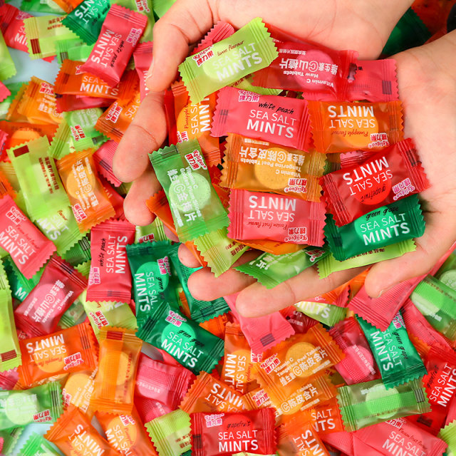 Keliguo Sea Salt Sugar-Free Mints Strong Fresh Breath Vitamin C Cool Candy Snacks Bulk Commercial Wholesale
