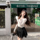 Cute Ja Berlin Poetry Club~ Sweet temperament, slim black A-line skirt, women's white short skirt, high waist long skirt