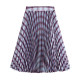 CAN winter new style printed plaid a-line pleated skirt for women with high waist slim and versatile mid-length skirt