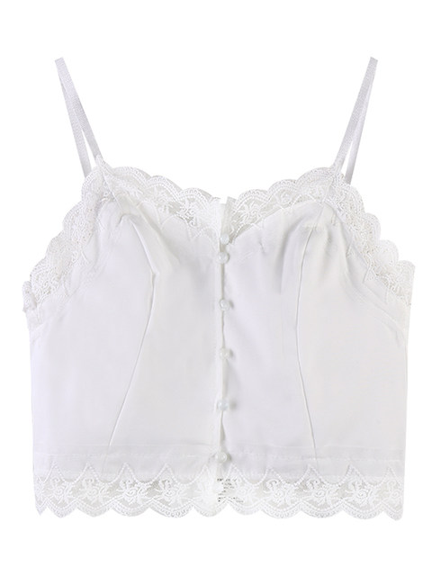 Small suspender vest for women in the summer new large size fat girl with outer design French lace base top