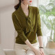 Mom's autumn clothes temperament knitted sweater Xi mother-in-law wedding banquet 2025 new shirt middle-aged and elderly spring and autumn fashionable top